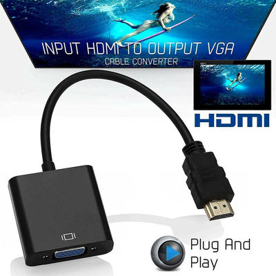 1080P HDMI para VGA Converter Adaptador Cable Para Computador Homem Para Mulher Áudio Vídeo