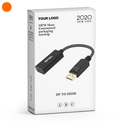 4K DisplayPort para HDMI Adaptador Cable Placado em Ouro 25cm