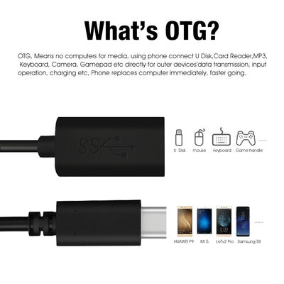 3.5MM-6.0MM Diâmetro Externo Projector Cable HDMI USB 3.1 Tipo C para USB Tipo A