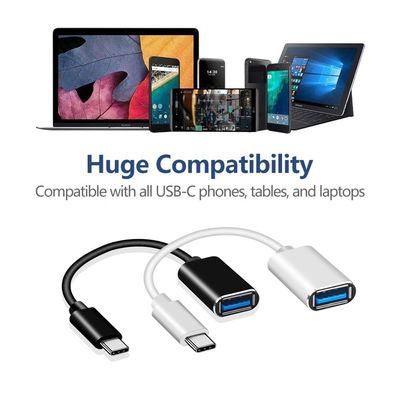 Adaptador de cabo OTG feminino de 20 cm Tipo C para USB Tipo A personalizado