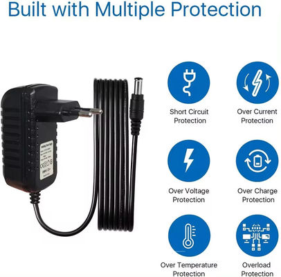 Adaptador de fonte de alimentação DC 12V 2A para Cctv Câmera IP Carregamento Adaptador de corrente AC 12V DC 5.5Mm Jack