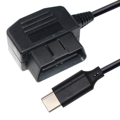 5V 12V carregador de carro cabos de extensão de energia OBD-2 para tipo C USB-C cabo para Dashcam