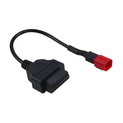 Adaptador OBD de diagnóstico de motocicleta de 6 pines para analisador de motor Euro5 12V/24V comprimento 30cm