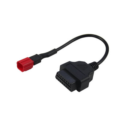 Adaptador OBD de diagnóstico de motocicleta de 6 pines para analisador de motor Euro5 12V/24V comprimento 30cm