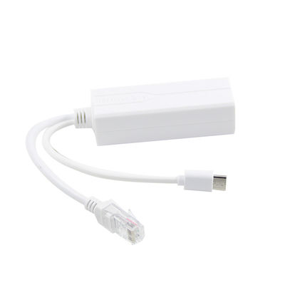 1Gbps Switch Capacidade USB Tipo-c Poe Splitter para energia e Ethernet Rj45 Shield Plug