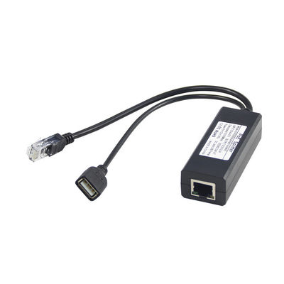 1Gbps Switch Capacidade PoE Splitter 48V a 5V 2.4A USB Tipo A Feminino 802.3af Power Over Ethernet