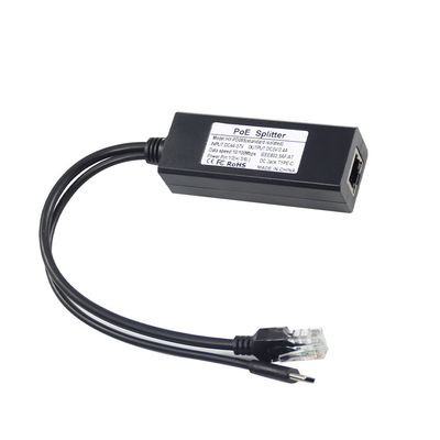 1Gbps POE Splitter Adaptador USB-C IEEE 802.3af Compatível para WiFi / câmeras de segurança