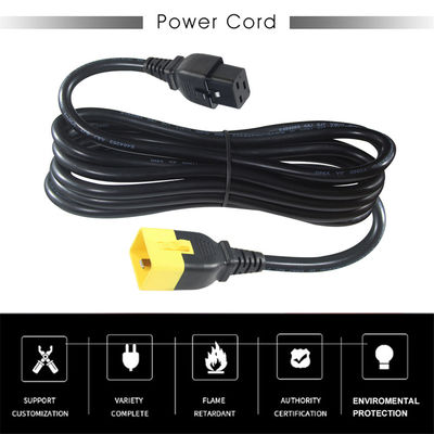 Cabo Eléctrico 320 C20 macho para C19 conector de tomada 60320 Iec cabo de alimentação do computador