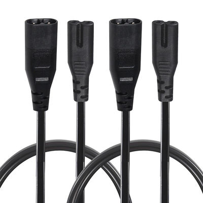2M Iec320 Cabo de alimentação de arame negro exposto Ac C7 para a figura 8 C8 cabo de extensão