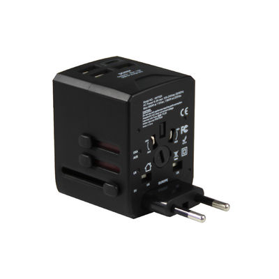 Adaptador de fonte de alimentação aprovado 4 em 1 com múltiplos enchufes EUA UE Reino Unido AU Carregador de viagem por enchufe