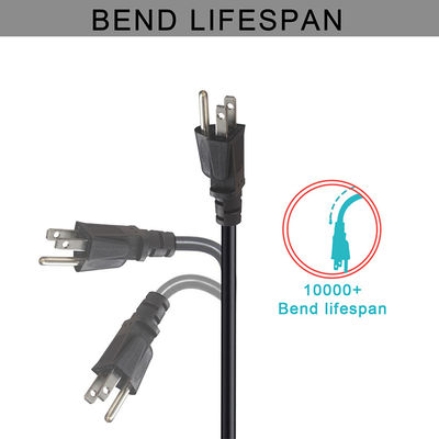 15 Ft 120 Volt Cordão de alimentação de computador portátil com Nema 515P para IEC 320 C5 conector certificado
