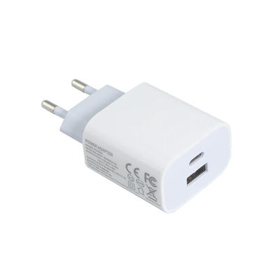 1A +1C Carregador de energia europeu para telefone 18W 20W Adaptador de viagem OEM/ODM