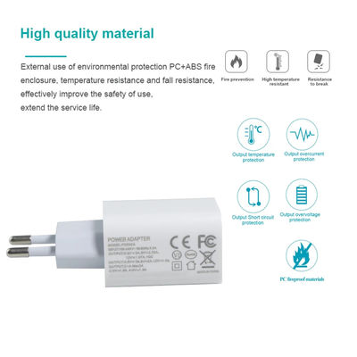 1A +1C Carregador de energia europeu para telefone 18W 20W Adaptador de viagem OEM/ODM