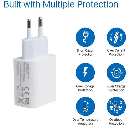 1A +1C Carregador de energia europeu para telefone 18W 20W Adaptador de viagem OEM/ODM