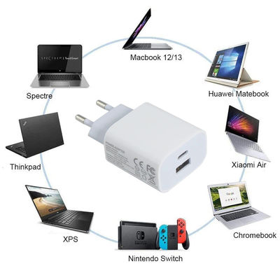 1A +1C Carregador de energia europeu para telefone 18W 20W Adaptador de viagem OEM/ODM