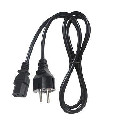 0.75MM Cabo de alimentação europeu com extensão VDE 3PIN Schuko Plug To C13 Netsnoer