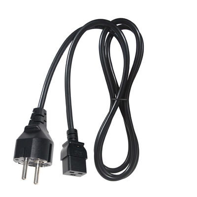 Corda de alimentação da UE C19 PDU Faixa de tomada IEC com fios despojados e tomada padrão CEE de 240V 30A
