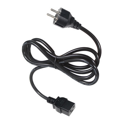 Corda de alimentação da UE C19 PDU Faixa de tomada IEC com fios despojados e tomada padrão CEE de 240V 30A