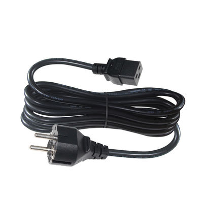 Corda de alimentação da UE C19 PDU Faixa de tomada IEC com fios despojados e tomada padrão CEE de 240V 30A