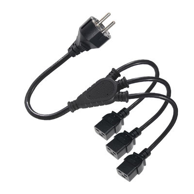 Extension Schuko Plug To 3X C19 Female Socket 16A Eu Power Cord With Approved (Extenção Schuko Plug To 3X C19 Female Socket 16A Eu Power Cord With Approved)
