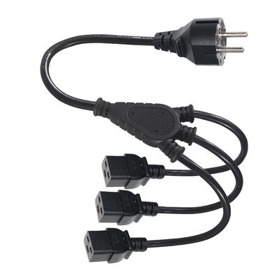 Extension Schuko Plug To 3X C19 Female Socket 16A Eu Power Cord With Approved (Extenção Schuko Plug To 3X C19 Female Socket 16A Eu Power Cord With Approved)