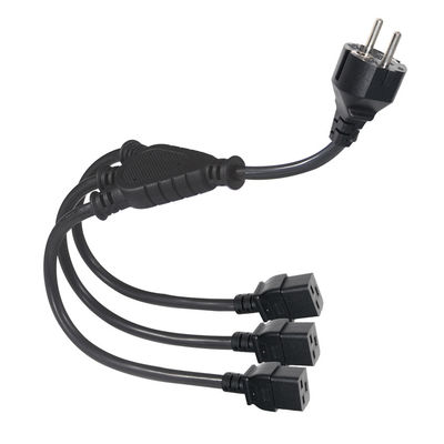 Extension Schuko Plug To 3X C19 Female Socket 16A Eu Power Cord With Approved (Extenção Schuko Plug To 3X C19 Female Socket 16A Eu Power Cord With Approved)