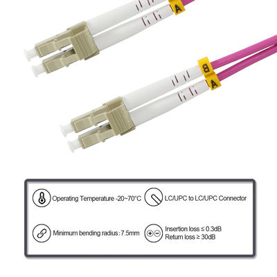 1GB Duplex LC-LC 50/125um Multimode Fibra Óptica para Transmissão de Dados de Velocidade