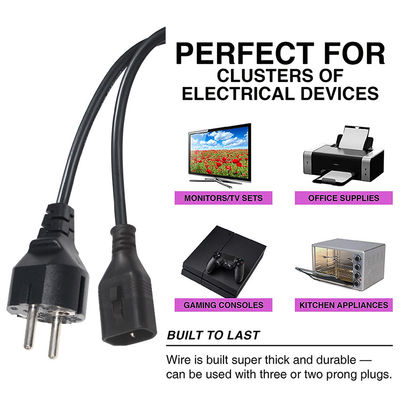 Eu 3Pin Schuko Plug masculino Cee 77 PC Fornecimento Para Limpador de Cabelos Painel Montar Iec C14 Bloqueio