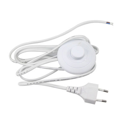 Lâmpadas de sal Cable AC Elétrico Euro Foot Switch Vde Homologação Despojado Eu Power Cord
