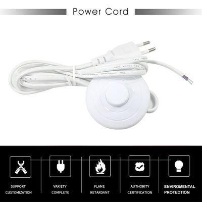 Lâmpadas de sal Cable AC Elétrico Euro Foot Switch Vde Homologação Despojado Eu Power Cord