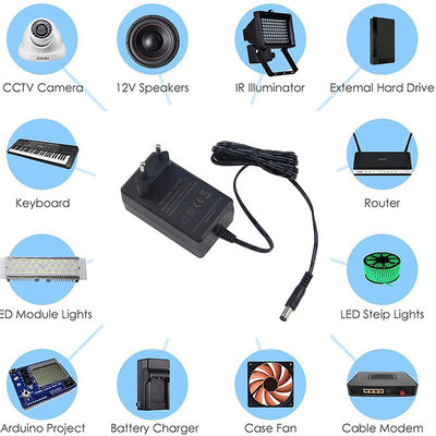 3.5X1.35Mm Jack masculino 12V 3A 36W Adaptador de alimentação AC DC comutável Carregador de alimentação para Cctv