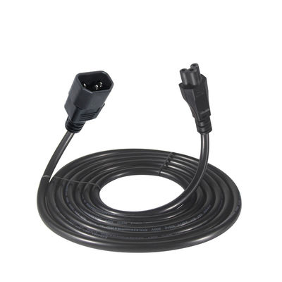 Negro C5 a C14 Conector Wire Electronic Pc Computador Potência 0,75Mm Iec Plug Cable
