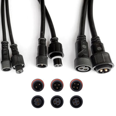 Conector à prova d'água IP67 para exterior M12 3Pin macho para fêmea