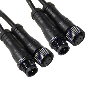 Conector à prova d'água IP67 para exterior M12 3Pin macho para fêmea