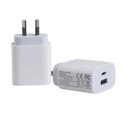 SAA Adaptador USB-C 1A+1C Port QC2.0 Carregamento rápido PD Carregador 20W