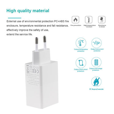 Laptop QC Tipo C Dual PD Carregador 65W Saída 15V 3A para carregamento rápido Adaptador de viagem