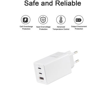 Carregador USB C GaN 65W com QC3.0 para Laptop e Telefone