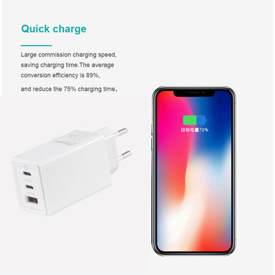 Carregador USB C GaN 65W com QC3.0 para Laptop e Telefone