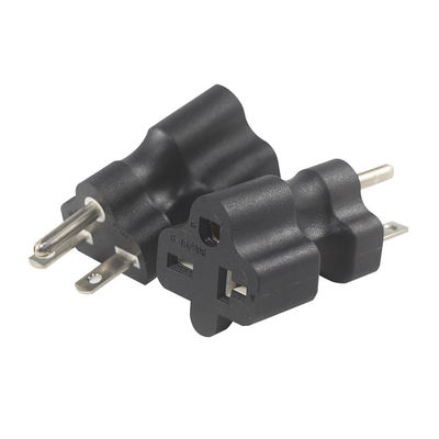 Adaptador de energia KUNCAN NEMA 5-15P para 5-15R 5-20R Preto ABS