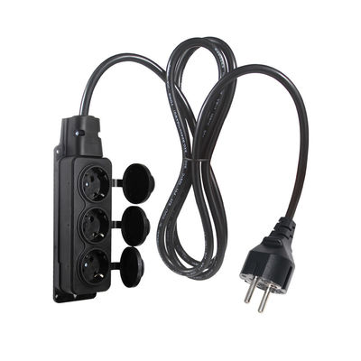 Substituição de cabo de alimentação de 3 pontas VDE 3 em 1 EU 3pin Plug masculino para 3 x EU 3pin Soquetes femininas