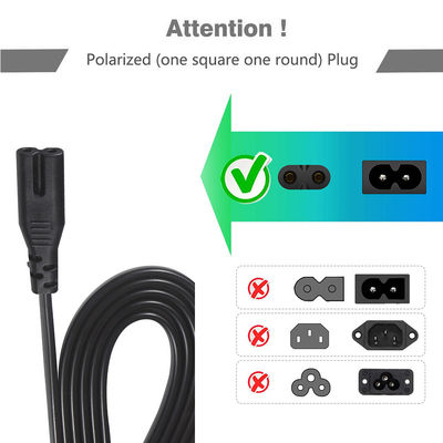 2FT VDE EU 2Pin Soquete Feminino Para IEC 60320 C7 Cordão de Extensão Feminino