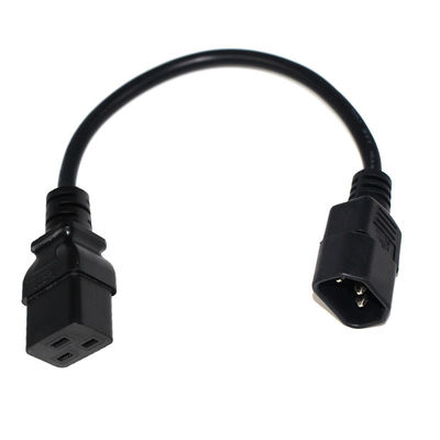 PDU UPS Extensão IEC C14 macho para IEC C19 cabo de alimentação feminino 16A