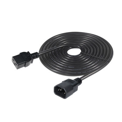 PDU UPS Extensão IEC C14 macho para IEC C19 cabo de alimentação feminino 16A