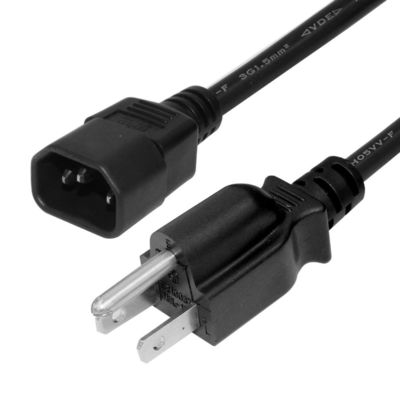 US Nema 515P para C14 cabos de extensão Ac 3 Pin Prong Sjt Svt 16Awg Pvc usb cabo de alimentação