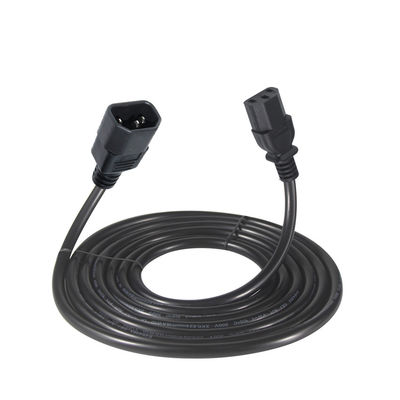 Cable AC 3 Prong Plug-in Eléctrico macho Fêmea C13 para C14 cabo de alimentação