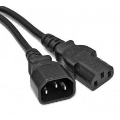 Cable AC 3 Prong Plug-in Eléctrico macho Fêmea C13 para C14 cabo de alimentação
