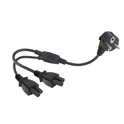 Schuko para 2x C5 Cordão de alimentação 0,75mm PVC 220V Uso interior