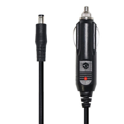 Cable de extensão preto cigarro Lighter Plug macho para 5521Mm 5525Mm DC 12 Volt cabo de alimentação para carro