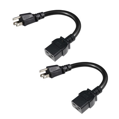 NEMA 5-15P para IEC C19 Cabo de extensão AC 320 Conector para eletrodomésticos americanos