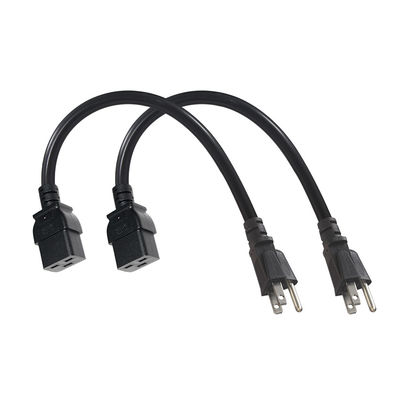 NEMA 5-15P para IEC C19 Cabo de extensão AC 320 Conector para eletrodomésticos americanos